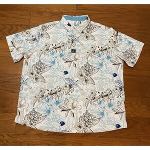 Deolax Performance Stretch Golf Polo Shirt Mens 3XL Abstract Floral XXXL